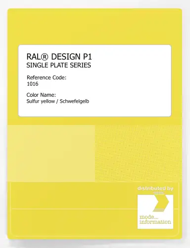 Artikelbild des Artikels “RAL® PLASTICS P1 SINGLE PLATE 1000 SERIES 1016 Sulfur yellow / Schwefelgelb “
