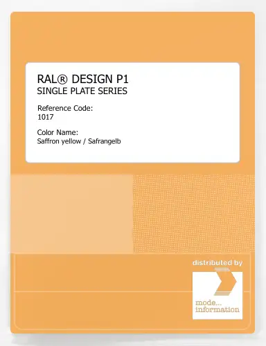 Artikelbild des Artikels “RAL® PLASTICS P1 SINGLE PLATE 1000 SERIES 1017 Saffron yellow / Safrangelb “