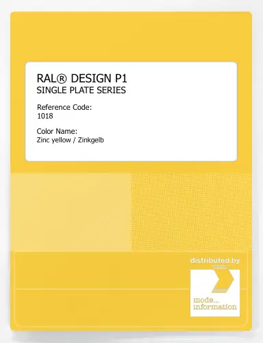 Artikelbild des Artikels “RAL® PLASTICS P1 SINGLE PLATE 1000 SERIES 1018 Zinc yellow / Zinkgelb “