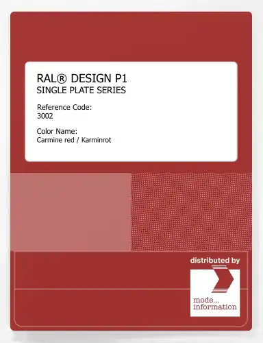 Artikelbild des Artikels “RAL® PLASTICS P1 SINGLE PLATE 3000 SERIES 3002 Carmine red / Karminrot “