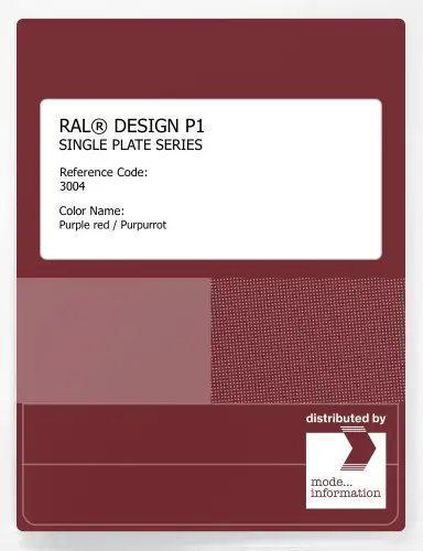 Artikelbild des Artikels “RAL® PLASTICS P1 SINGLE PLATE 3000 SERIES 3004 Purple red / Purpurrot “