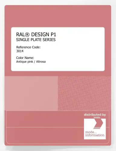 Artikelbild des Artikels “RAL® PLASTICS P1 SINGLE PLATE 3000 SERIES 3014 Antique pink / Altrosa “
