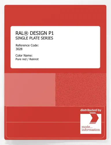 Artikelbild des Artikels “RAL® PLASTICS P1 SINGLE PLATE 3000 SERIES 3028 Pure red / Reinrot “