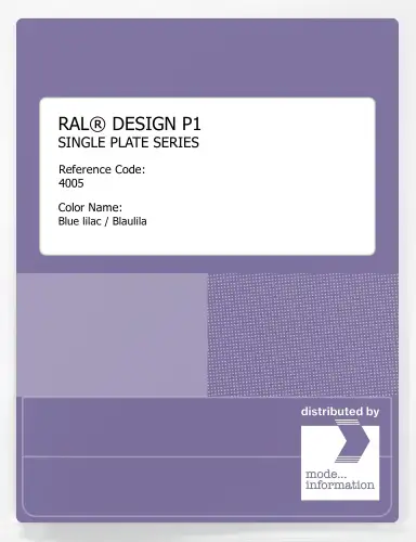 Artikelbild des Artikels “RAL® PLASTICS P1 SINGLE PLATE 4000 SERIES 4005 Blue lilac / Blaulila “