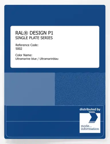 Artikelbild des Artikels “RAL® PLASTICS P1 SINGLE PLATE 5000 SERIES 5002 Ultramarine blue / Ultramarinblau “
