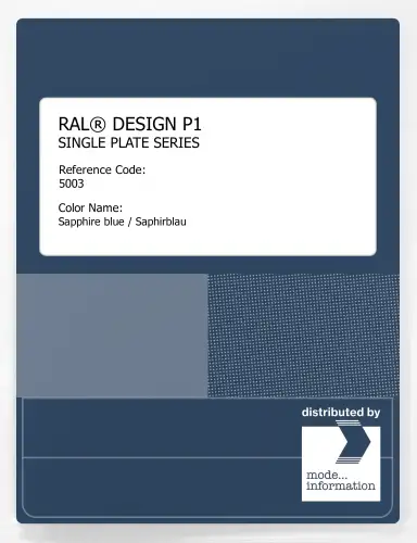 Artikelbild des Artikels “RAL® PLASTICS P1 SINGLE PLATE 5000 SERIES 5003 Sapphire blue / Saphirblau “