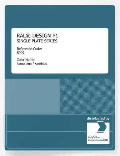 Artikelbild des Artikels “RAL® PLASTICS P1 SINGLE PLATE 5000 SERIES 5009 Azure blue / Azurblau “