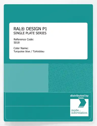 Artikelbild des Artikels “RAL® PLASTICS P1 SINGLE PLATE 5000 SERIES 5018 Turquoise blue / Türkisblau “