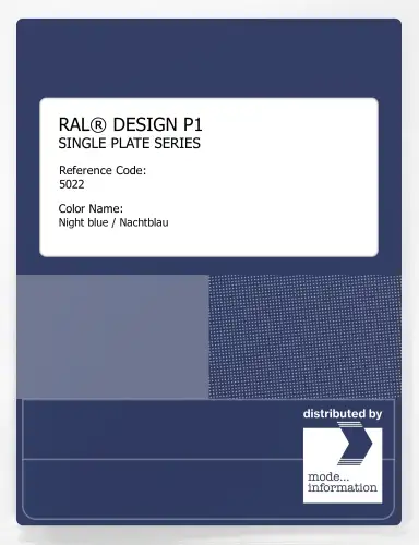 Artikelbild des Artikels “RAL® PLASTICS P1 SINGLE PLATE 5000 SERIES 5022 Night blue / Nachtblau “