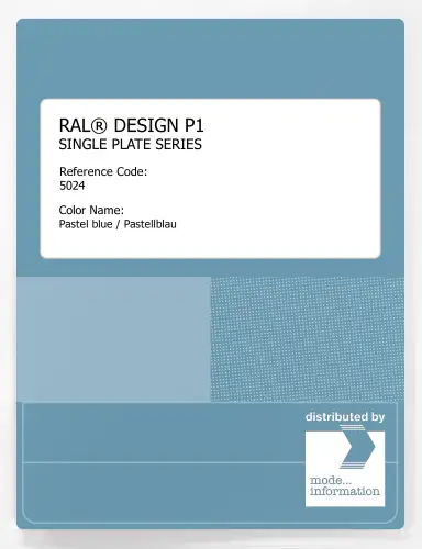 Artikelbild des Artikels “RAL® PLASTICS P1 SINGLE PLATE 5000 SERIES 5024 Pastel blue / Pastellblau “