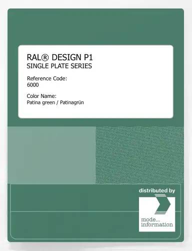 Artikelbild des Artikels “RAL® PLASTICS P1 SINGLE PLATE 6000 SERIES 6000 Patina green / Patinagrün “