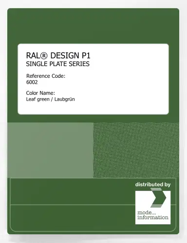 Artikelbild des Artikels “RAL® PLASTICS P1 SINGLE PLATE 6000 SERIES 6002 Leaf green / Laubgrün “