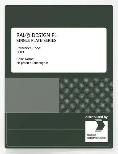 Artikelbild des Artikels “RAL® PLASTICS P1 SINGLE PLATE 6000 SERIES 6009 Fir green / Tannengrün “
