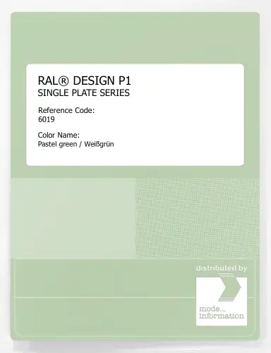 Artikelbild des Artikels “RAL® PLASTICS P1 SINGLE PLATE 6000 SERIES 6019 Pastel green / Weißgrün “