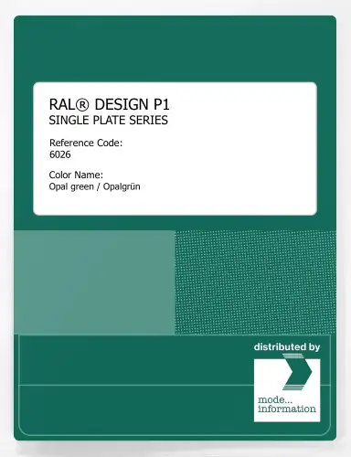 Artikelbild des Artikels “RAL® PLASTICS P1 SINGLE PLATE 6000 SERIES 6026 Opal green / Opalgrün “