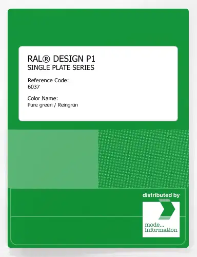 Artikelbild des Artikels “RAL® PLASTICS P1 SINGLE PLATE 6000 SERIES 6037 Pure green / Reingrün “