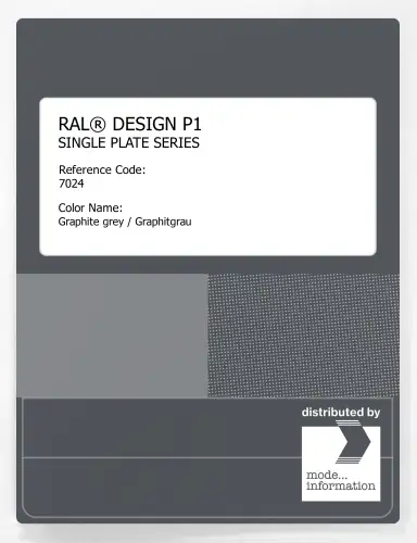 Artikelbild des Artikels “RAL® PLASTICS P1 SINGLE PLATE 7000 SERIES 7024 Graphite grey / Graphitgrau “