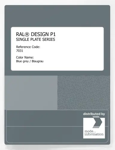 Artikelbild des Artikels “RAL® PLASTICS P1 SINGLE PLATE 7000 SERIES 7031 Blue grey / Blaugrau “