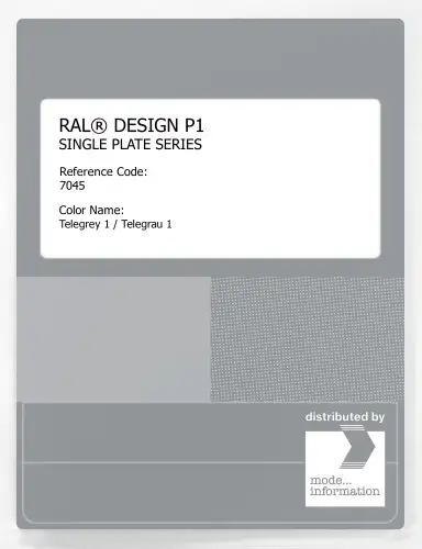 Artikelbild des Artikels “RAL® PLASTICS P1 SINGLE PLATE 7000 SERIES 7045 Telegrey 1 / Telegrau 1 “