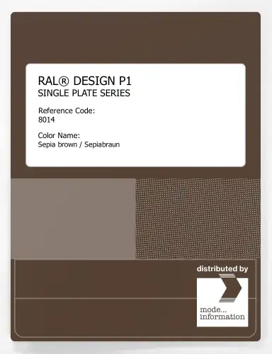 Artikelbild des Artikels “RAL® PLASTICS P1 SINGLE PLATE 8000 SERIES 8014 Sepia brown / Sepiabraun “