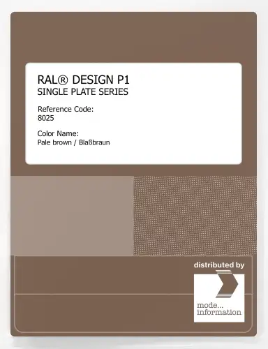 Artikelbild des Artikels “RAL® PLASTICS P1 SINGLE PLATE 8000 SERIES 8025 Pale brown / Blaßbraun “