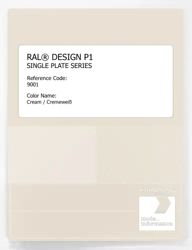 Artikelbild des Artikels “RAL® PLASTICS P1 SINGLE PLATE 9000 SERIES 9001 Cream / Cremeweiß “