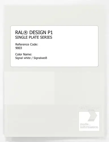 Artikelbild des Artikels “RAL® PLASTICS P1 SINGLE PLATE 9000 SERIES 9003 Signal white / Signalweiß “