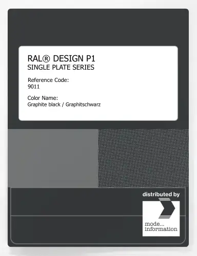 Artikelbild des Artikels “RAL® PLASTICS P1 SINGLE PLATE 9000 SERIES 9011 Graphite black / Graphitschwarz “