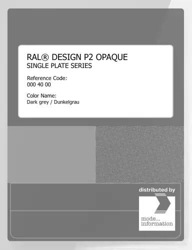 Artikelbild des Artikels “RAL® PLASTICS P2 OPAQUE SINGLE PLATE 000 40 00 Dark grey / Dunkelgrau “