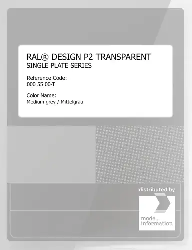 Artikelbild des Artikels “RAL® PLASTICS P2 OPAQUE SINGLE PLATE 000 55 00 TRANSPARENT Medium grey / Mittelgrau “