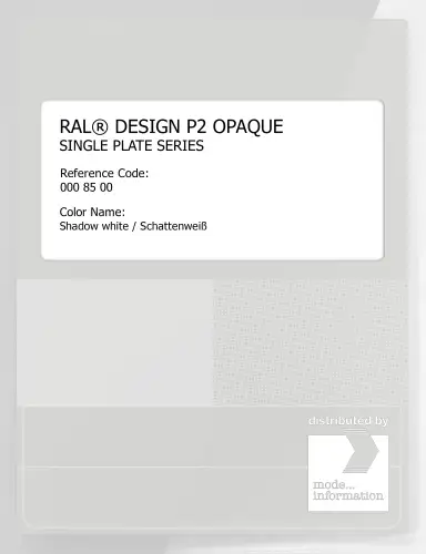 Artikelbild des Artikels “RAL® PLASTICS P2 OPAQUE SINGLE PLATE 000 85 00 Shadow white / Schattenweiß “
