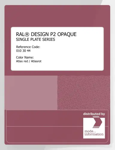 Artikelbild des Artikels “RAL® PLASTICS P2 OPAQUE SINGLE PLATE 010 30 44 Atlas red / Atlasrot “