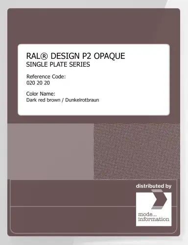 Artikelbild des Artikels “RAL® PLASTICS P2 OPAQUE SINGLE PLATE 020 20 20 Dark red brown / Dunkelrotbraun “