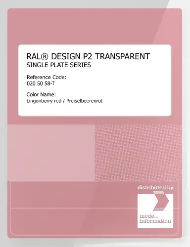 Artikelbild des Artikels “RAL® PLASTICS P2 OPAQUE SINGLE PLATE 020 50 58 TRANSPARENT Lingonberry red / Preiselbeerenrot “