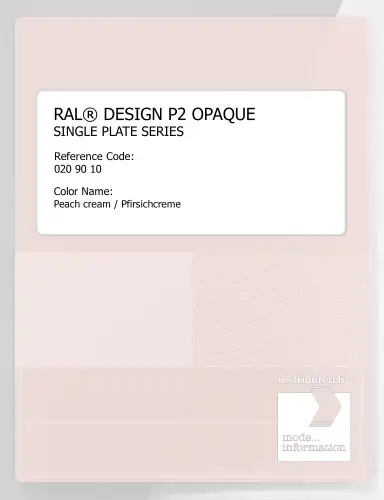 Artikelbild des Artikels “RAL® PLASTICS P2 OPAQUE SINGLE PLATE 020 90 10 Peach cream / Pfirsichcreme “
