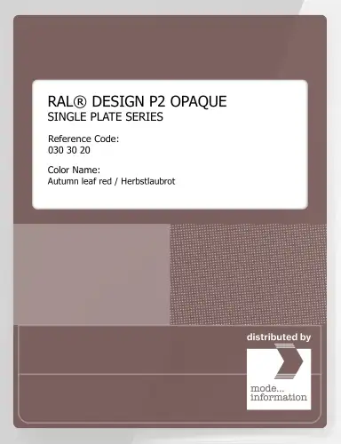Artikelbild des Artikels “RAL® PLASTICS P2 OPAQUE SINGLE PLATE 030 30 20 Autumn leaf red / Herbstlaubrot “