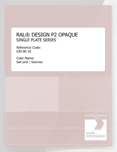 Artikelbild des Artikels “RAL® PLASTICS P2 OPAQUE SINGLE PLATE 030 80 10 Salt pink / Salzrosa “