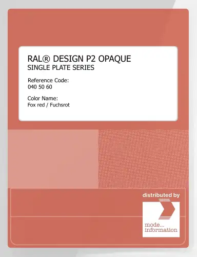 Artikelbild des Artikels “RAL® PLASTICS P2 OPAQUE SINGLE PLATE 040 50 60 Fox red / Fuchsrot “