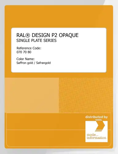 Artikelbild des Artikels “RAL® PLASTICS P2 OPAQUE SINGLE PLATE 070 70 80 Saffron gold / Safrangold “