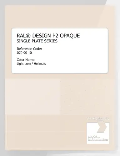 Artikelbild des Artikels “RAL® PLASTICS P2 OPAQUE SINGLE PLATE 070 90 10 Light corn / Hellmais “