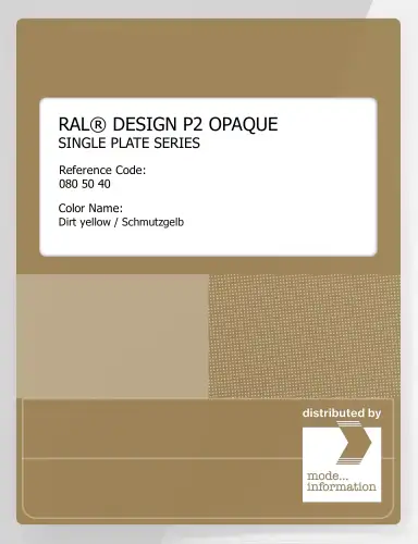 Artikelbild des Artikels “RAL® PLASTICS P2 OPAQUE SINGLE PLATE 080 50 40 Dirt yellow / Schmutzgelb “