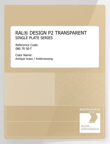 Artikelbild des Artikels “RAL® PLASTICS P2 OPAQUE SINGLE PLATE 080 70 50 TRANSPARENT Antique brass / Antikmessing “