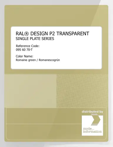 Artikelbild des Artikels “RAL® PLASTICS P2 OPAQUE SINGLE PLATE 095 60 70 TRANSPARENT Romaine green / Romanescogrün “