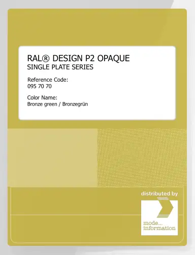 Artikelbild des Artikels “RAL® PLASTICS P2 OPAQUE SINGLE PLATE 095 70 70 Bronze green / Bronzegrün “