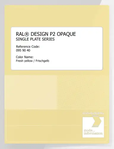 Artikelbild des Artikels “RAL® PLASTICS P2 OPAQUE SINGLE PLATE 095 90 40 Fresh yellow / Frischgelb “
