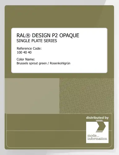 Artikelbild des Artikels “RAL® PLASTICS P2 OPAQUE SINGLE PLATE 100 40 40 Brussels sprout green / Rosenkohlgrün “
