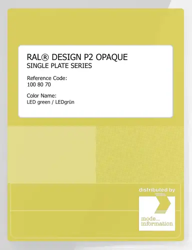 Artikelbild des Artikels “RAL® PLASTICS P2 OPAQUE SINGLE PLATE 100 80 70 LED green / LEDgrün “
