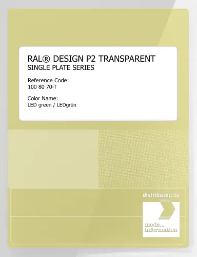 Artikelbild des Artikels “RAL® PLASTICS P2 OPAQUE SINGLE PLATE 100 80 70 TRANSPARENT LED green / LEDgrün “