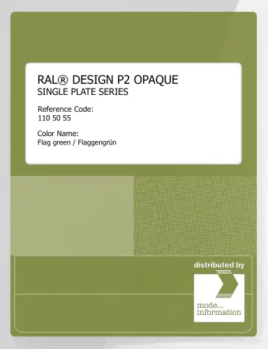 Artikelbild des Artikels “RAL® PLASTICS P2 OPAQUE SINGLE PLATE 110 50 55 Flag green / Flaggengrün “