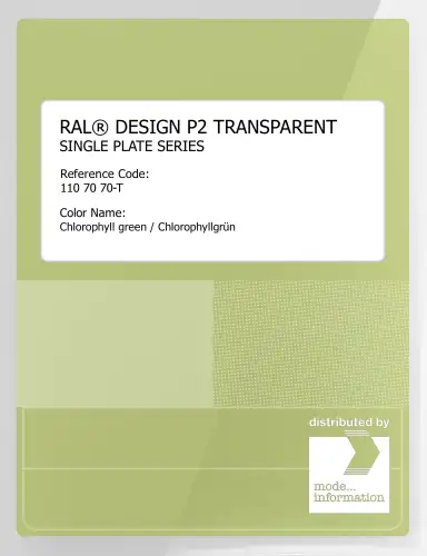 Artikelbild des Artikels “RAL® PLASTICS P2 OPAQUE SINGLE PLATE 110 70 70 TRANSPARENT Chlorophyll green / Chlorophyllgrün “